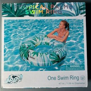 Green Leaf Print Bestway H2O Go Tropical Palms Pool Swim Ring LARGE 47"